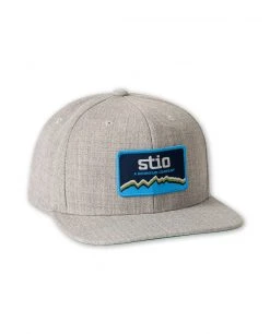 Stio A Mountain Company Hat -STIO Sales A Mountain Company Patch Trucker Hat Gray Heather Side