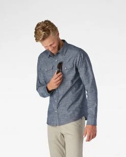 Stio Men's Ashton Chambray Shirt - Past Season 46 Stio Men's Ashton Chambray Shirt - Past Season -STIO Sales M Ashton Chambray Shirt Dark Chambray 2 8a492e70 35e7 4812 afe7 caaf22eebf68