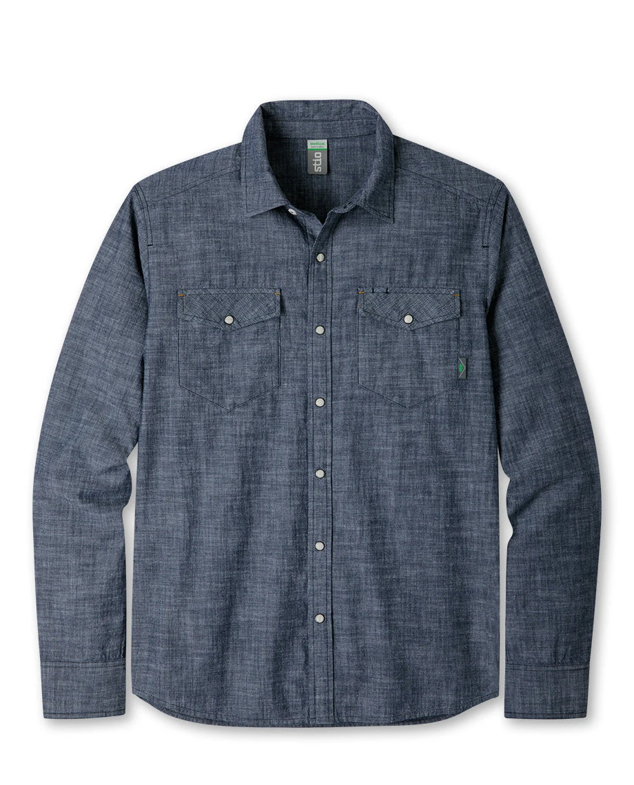 Stio Men's Ashton Chambray Shirt 3 Stio Men's Ashton Chambray Shirt