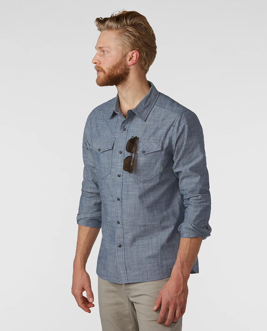 Stio Men's Ashton Chambray Shirt - Past Season 7 Stio Men's Ashton Chambray Shirt - Past Season - Image 5