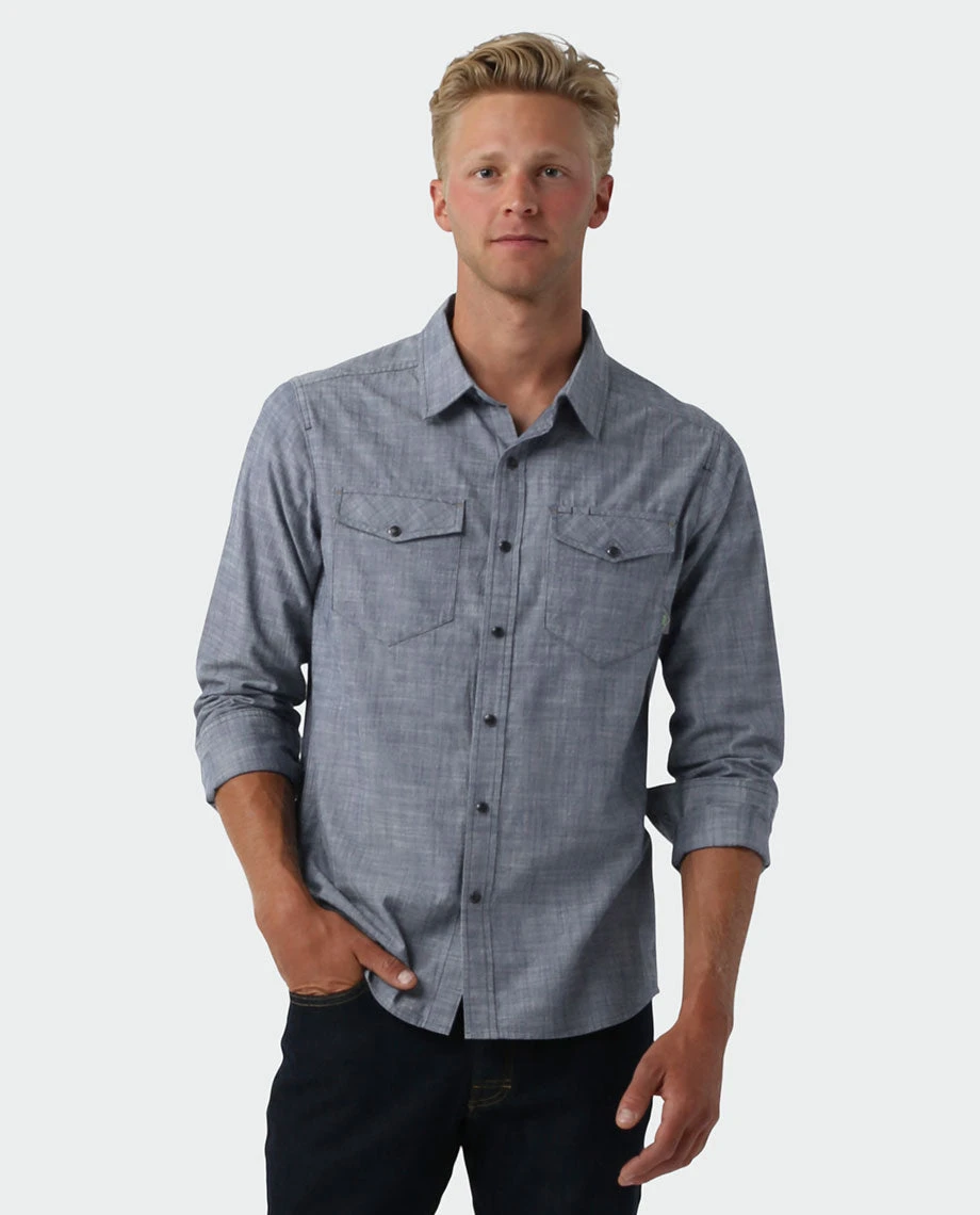Stio Men's Ashton Chambray Shirt 15 Stio Men's Ashton Chambray Shirt - Image 13