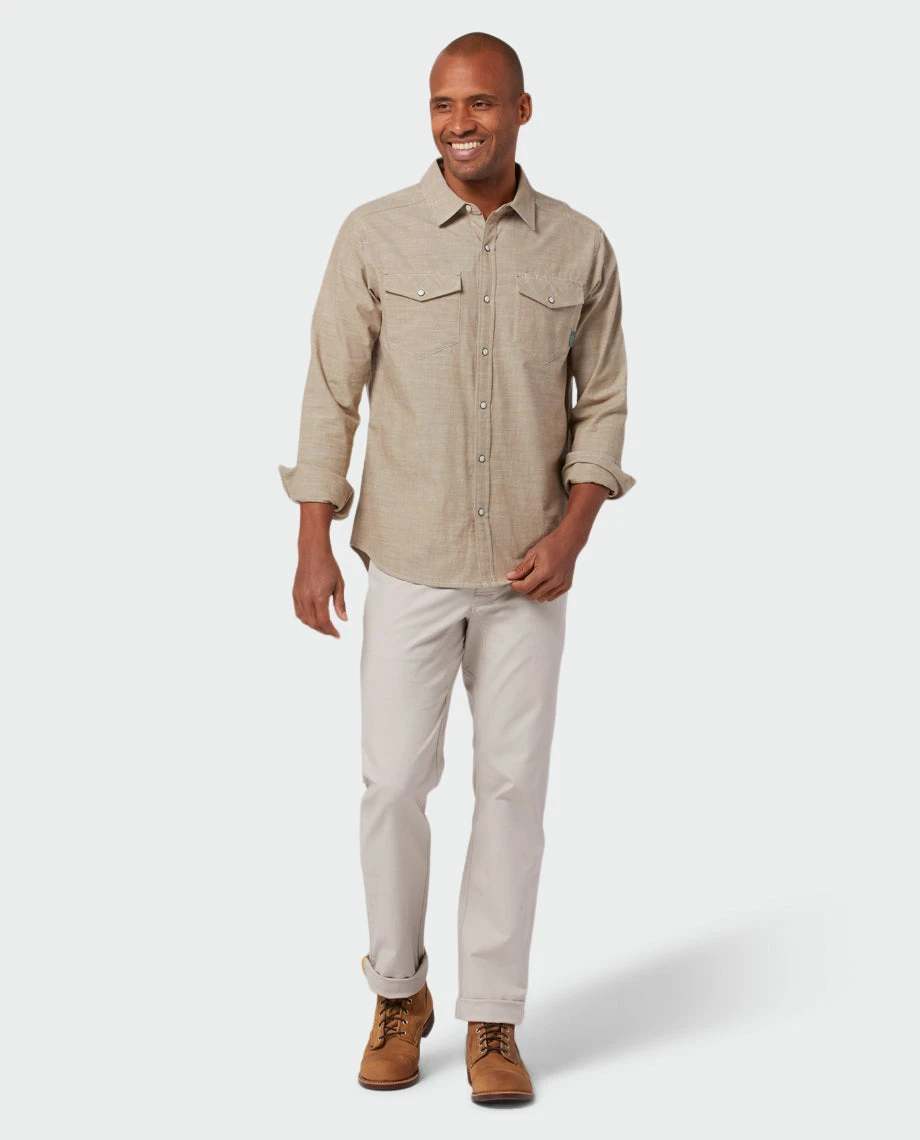 Stio Men's Ashton Chambray Shirt 22 Stio Men's Ashton Chambray Shirt - Image 20