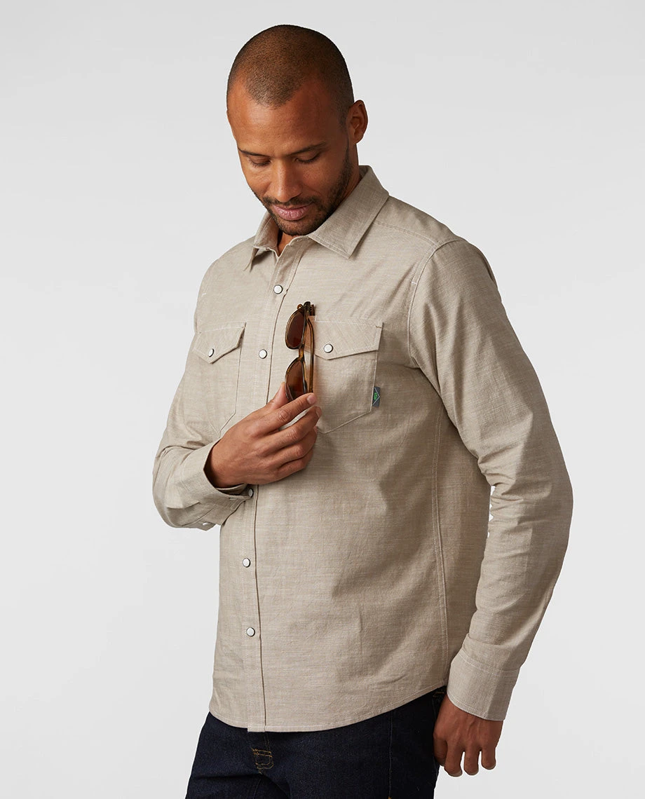 Stio Men's Ashton Chambray Shirt - Past Season 18 Stio Men's Ashton Chambray Shirt - Past Season - Image 16