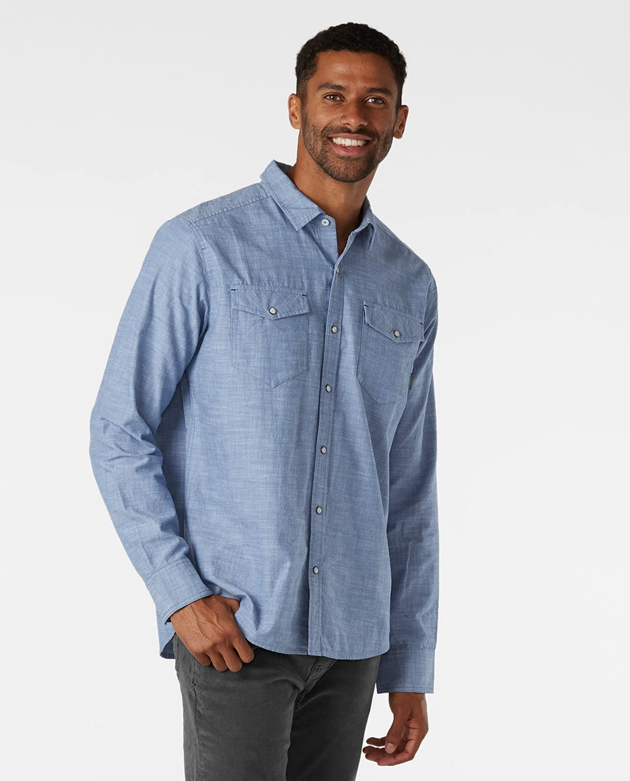 Stio Men's Ashton Chambray Shirt - Past Season 11 Stio Men's Ashton Chambray Shirt - Past Season - Image 9
