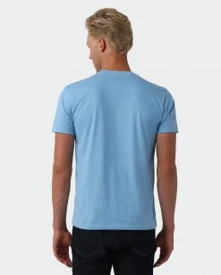 Stio Men's Bison Perch Tee -STIO Sales M Bison Perch Tee Light Blue Heather 2