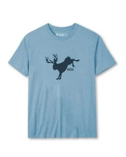 Stio Men's Bucking Jackalope Tee -STIO Sales M Bucking Jack Light Blue Heather