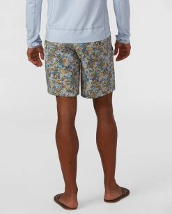 Stio Men's CFS Board Short - 16" -STIO Sales M CFS Board Short Quiet Gray Floral 16 3