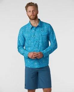 Stio Men's CFS Shirt -STIO Sales M CFS Shirt Rapid Blue Floral 1