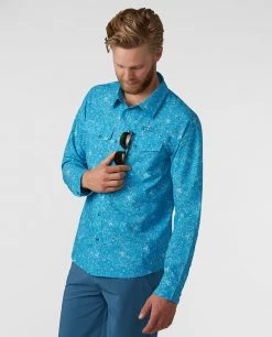 Stio Men's CFS Shirt -STIO Sales M CFS Shirt Rapid Blue Floral 2