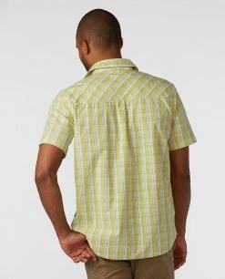 Stio Men's Curtis Camp Shirt SS -STIO Sales M Curtis Camp Shirt SS Forage Green Plaid 2