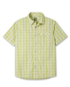 Stio Men's Curtis Camp Shirt SS -STIO Sales M Curtis Camp Shirt SS Forrage Green Plaid