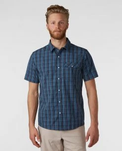 Stio Men's Curtis Camp Shirt SS -STIO Sales M Curtis Camp Shirt SS Mountain Shadow Plaid 1