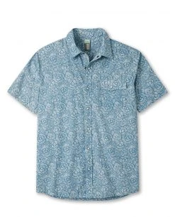 Stio Men's Curtis Camp Shirt SS -STIO Sales M Curtis Camp Shirt SS River Shimmer Etched Floral