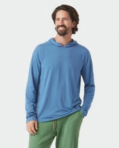 Stio Men's Divide Hooded Pullover -STIO Sales M Divide Hooded Pullover Sturdy Blue Heather 3 Top
