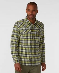Stio Men's Eddy Drift Shirt LS -STIO Sales M Eddy Drift Shirt LS Honeydew Plaid 1