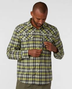 Stio Men's Eddy Drift Shirt LS -STIO Sales M Eddy Drift Shirt LS Honeydew Plaid 2