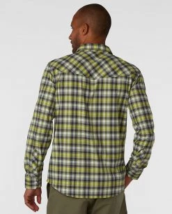 Stio Men's Eddy Drift Shirt LS -STIO Sales M Eddy Drift Shirt LS Honeydew Plaid 3