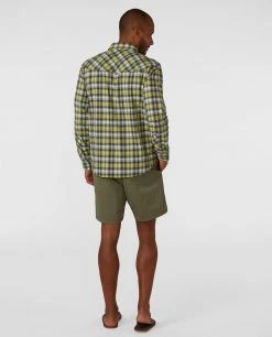 Stio Men's Eddy Drift Shirt LS -STIO Sales M Eddy Drift Shirt LS Honeydew Plaid 5