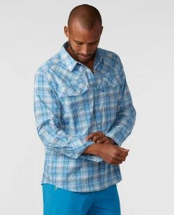 Stio Men's Eddy Drift Shirt LS -STIO Sales M Eddy Drift Shirt LS Lakeside Plaid 3