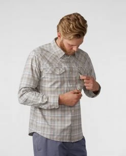 Stio Men's Eddy Drift Shirt LS -STIO Sales M Eddy Drift Shirt LS Pebble Plaid 1