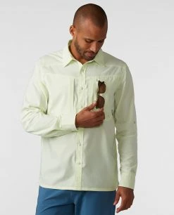 Stio Men's Eddy Guide Shirt LS -STIO Sales M Eddy Guide Shirt Honey Dew 4