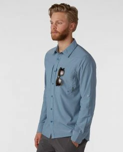 Stio Men's Eddy Guide Shirt LS -STIO Sales M Eddy Guide Shirt River Shimmer 4