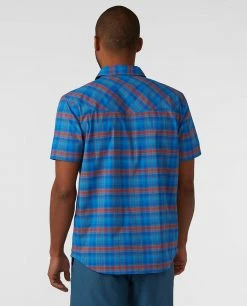 Stio Men's Eddy Shirt SS -STIO Sales M Eddy Shirt SS Blue Jolt Plaid 2