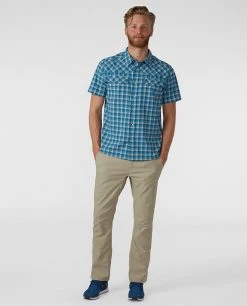 Stio Men's Eddy Shirt SS -STIO Sales M Eddy Shirt SS Tumbling Turq Check 3