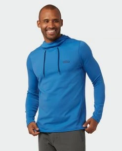 Stio Men's Fremont Stretch Fleece Hoodie -STIO Sales M Fremont Stretch Fleece Hoodie Alpine Lake Temp 1
