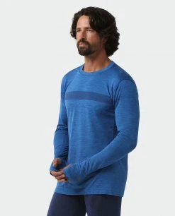 Stio Men's Basis® Seamless Tech Crew -STIO Sales M Full Range Seamless Crew LS Alpine Lake Heather 2