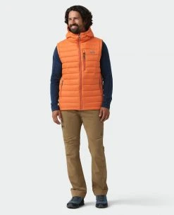Stio Men's Hometown Down Hooded Vest 56 Stio Men's Hometown Down Hooded Vest -STIO Sales M Hometown Down Hooded Vest Burnt Orange 6