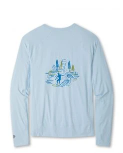 Stio Men's Hylas Crew LS -STIO Sales M Hylas Crew Misty Cloud Back