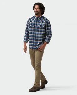 Stio Men's Junction Midweight Flannel Shirt 53 Stio Men's Junction Midweight Flannel Shirt -STIO Sales M Junction Midweight Flannel Shirt Alpine Lake Plaid 4