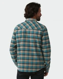 Stio Men's Junction Midweight Flannel Shirt 34 Stio Men's Junction Midweight Flannel Shirt -STIO Sales M Junction Midweight Flannel Shirt Deep Delta Plaid 3