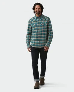 Stio Men's Junction Midweight Flannel Shirt 36 Stio Men's Junction Midweight Flannel Shirt -STIO Sales M Junction Midweight Flannel Shirt Deep Delta Plaid 4