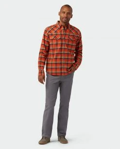 Stio Men's Junction Midweight Flannel Shirt 42 Stio Men's Junction Midweight Flannel Shirt -STIO Sales M Junction Midweight Flannel Shirt Risk Red Plaid 4