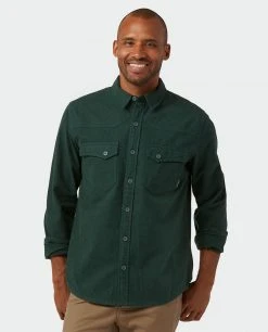 Stio Men's Junction Midweight Flannel Shirt 57 Stio Men's Junction Midweight Flannel Shirt -STIO Sales M Junction Midweight Flannel Shirt Treeline Green 1