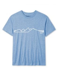 Stio Men's Teton Elevations Tee -STIO Sales M Linear Teton Tee Blue Heather f8d1b5c7 ddb4 490b a30a 813851fde76c