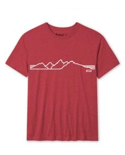 Stio Men's Teton Elevations Tee -STIO Sales M Linear Teton Tee Red Heather ac313ec0 0433 4bd9 9044 9e6df9d41a26