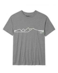 Stio Men's Teton Elevations Tee -STIO Sales M Linear Teton Tee Stone Heather