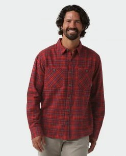 Stio Men's Miter Lightweight Flannel Shirt 46 Stio Men's Miter Lightweight Flannel Shirt -STIO Sales M Miter Lightweight Flannel Shirt Roasted Beet Plaid 1
