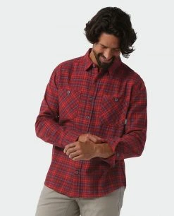 Stio Men's Miter Lightweight Flannel Shirt 47 Stio Men's Miter Lightweight Flannel Shirt -STIO Sales M Miter Lightweight Flannel Shirt Roasted Beet Plaid 2