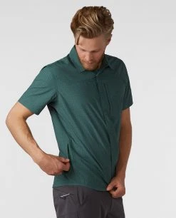 Stio Men's Hagen Trail Shirt -STIO Sales M OPR Short Scorched Rock M Hagen Trail Shirt River Thicket Plaid 3