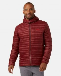 Stio Men's Pinion Down Hooded Jacket -STIO Sales M Pinion Down Hooded Jacket Roasted Beet 1