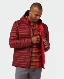 Stio Men's Pinion Down Hooded Jacket -STIO Sales M Pinion Down Hooded Jacket Roasted Beet 2