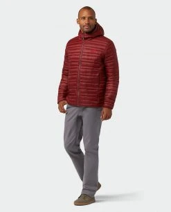 Stio Men's Pinion Down Hooded Jacket -STIO Sales M Pinion Down Hooded Jacket Roasted Beet 6