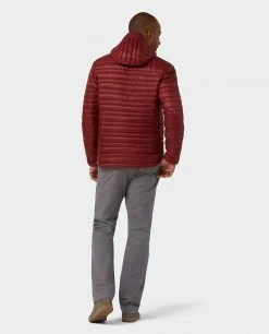 Stio Men's Pinion Down Hooded Jacket -STIO Sales M Pinion Down Hooded Jacket Roasted Beet 7