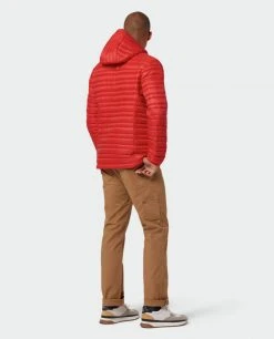 Stio Men's Pinion Down Hooded Jacket -STIO Sales M Pinion Hooded Down Jacket Risk Red 2 Full