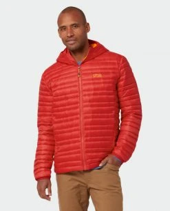 Stio Men's Pinion Down Hooded Jacket -STIO Sales M Pinion Hooded Down Jacket Risk Red 3 Top