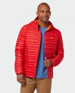 Stio Men's Pinion Down Hooded Jacket -STIO Sales M Pinion Hooded Down Jacket Risk Red 5 Top